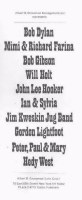 Albert Grossman's stable of talent as announced July '65