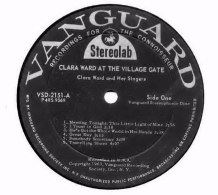 VSD-2151 : Clara Ward - At the Village Gate, stereo label