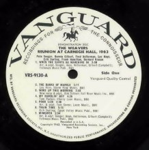VRS-9130 - Weavers : Reunion at Carnegie Hall, promo label